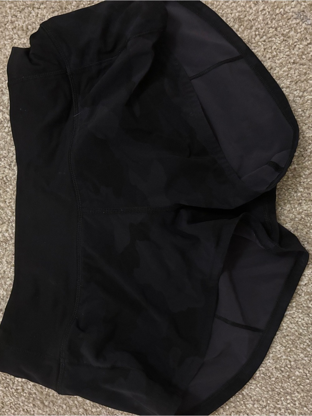 Lululemon black camo shorts size 2